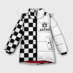 Зимняя куртка для девочки Астро шахматка