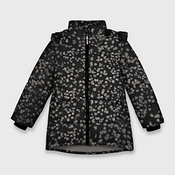 Куртка зимняя для девочки Цветочки вишни, цвет: 3D-светло-серый