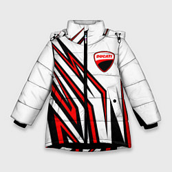 Зимняя куртка для девочки Ducati - абстрактные линии