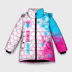 Куртка зимняя для девочки Dead Space neon gradient style: по-вертикали, цвет: 3D-черный