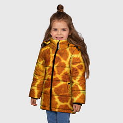 Куртка зимняя для девочки Шкура жирафа - текстура, цвет: 3D-черный — фото 2