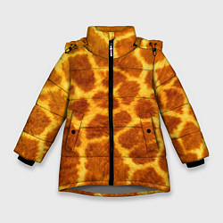 Зимняя куртка для девочки Шкура жирафа - текстура