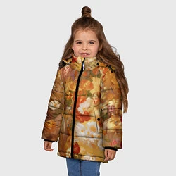 Куртка зимняя для девочки Девушки в золоте, цвет: 3D-черный — фото 2