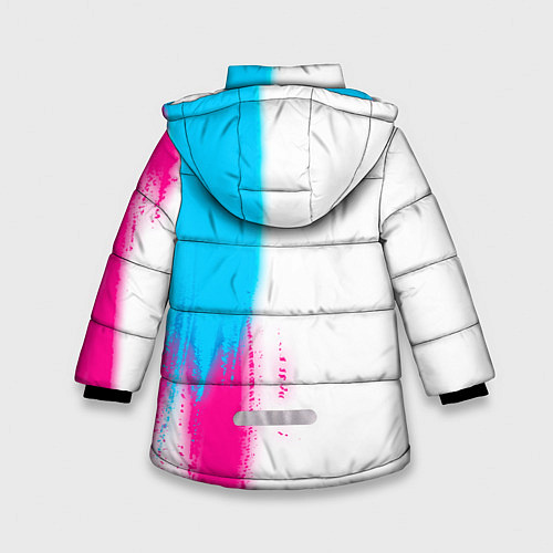 Зимняя куртка для девочки Poppy Playtime neon gradient style: по-вертикали / 3D-Черный – фото 2