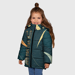 Куртка зимняя для девочки СССР Космос, цвет: 3D-светло-серый — фото 2