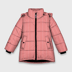Зимняя куртка для девочки Благородный розовый полосатый