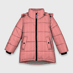 Зимняя куртка для девочки Благородный розовый полосатый