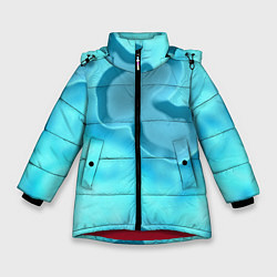 Куртка зимняя для девочки Мятые облака, цвет: 3D-красный