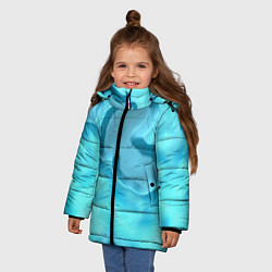 Куртка зимняя для девочки Мятые облака, цвет: 3D-красный — фото 2