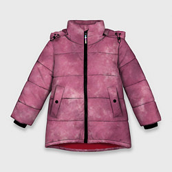 Куртка зимняя для девочки Текстура родонита, цвет: 3D-красный