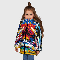 Куртка зимняя для девочки Vanguard abstraction - vogue - art, цвет: 3D-черный — фото 2