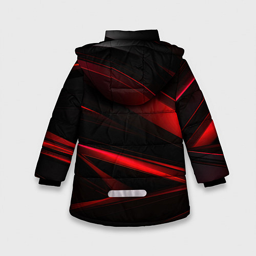 Зимняя куртка для девочки Black and red / 3D-Светло-серый – фото 2