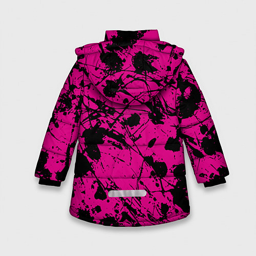 Зимняя куртка для девочки Barbie vs Oppenheimer - meme - abstraction / 3D-Черный – фото 2