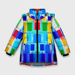 Зимняя куртка для девочки Colorful strips - pop art - vogue