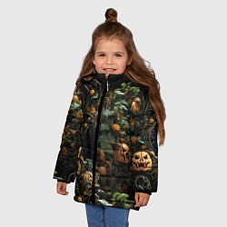 Куртка зимняя для девочки Hallowen приходит, цвет: 3D-черный — фото 2