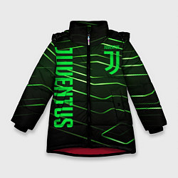 Куртка зимняя для девочки Juventus 2 green logo, цвет: 3D-красный