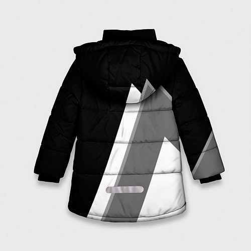 Зимняя куртка для девочки Лексус - спортивный серый / 3D-Черный – фото 2