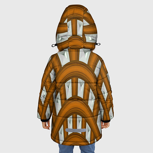 Зимняя куртка для девочки Деревянные своды / 3D-Красный – фото 4