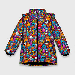 Зимняя куртка для девочки Маленькие монстрики