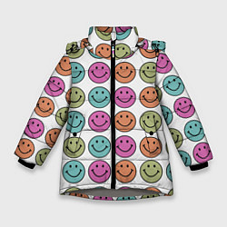Зимняя куртка для девочки Smiley face