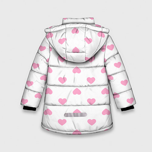 Зимняя куртка для девочки Просто сердечки / 3D-Черный – фото 2