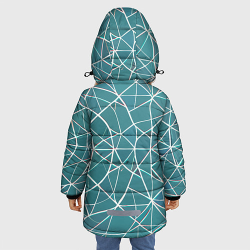 Зимняя куртка для девочки Эвклидова паутина / 3D-Красный – фото 4