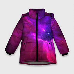Зимняя куртка для девочки Бескрайнее космическое пространство - галактика