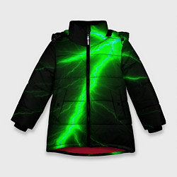 Зимняя куртка для девочки Зеленый разряд молнии