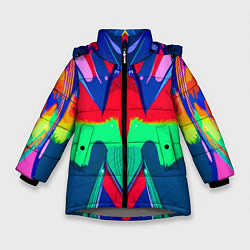 Зимняя куртка для девочки Abstract mirror composition