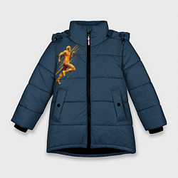Зимняя куртка для девочки Золотой бегущий человек