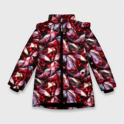Зимняя куртка для девочки Рубиновый паттерн