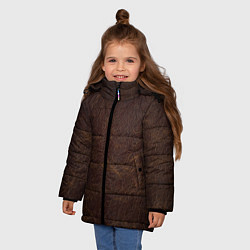 Куртка зимняя для девочки Текстура настоящей кожи, цвет: 3D-красный — фото 2