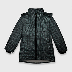 Зимняя куртка для девочки Текстура крокодиловой кожи