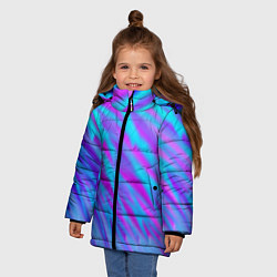 Куртка зимняя для девочки Зимние узоры, цвет: 3D-черный — фото 2