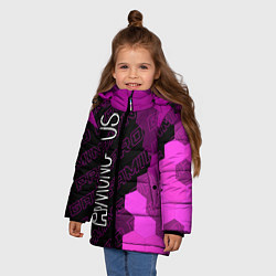 Куртка зимняя для девочки Among Us pro gaming: по-вертикали, цвет: 3D-черный — фото 2