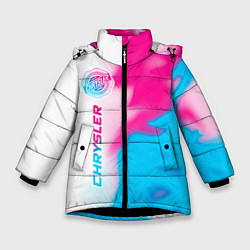 Куртка зимняя для девочки Chrysler neon gradient style: по-вертикали, цвет: 3D-черный