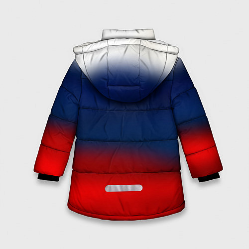 Зимняя куртка для девочки Символика России герб / 3D-Черный – фото 2