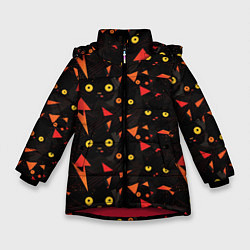 Зимняя куртка для девочки Глаза черных кошек