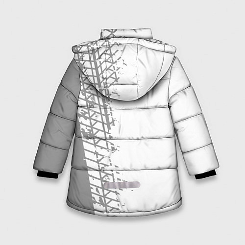 Зимняя куртка для девочки Zotye speed на светлом фоне со следами шин: по-вер / 3D-Черный – фото 2