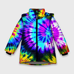 Зимняя куртка для девочки Abstraction colorful composition