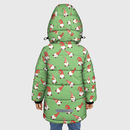 Зимняя куртка для девочки Гномы бородачи / 3D-Красный – фото 4