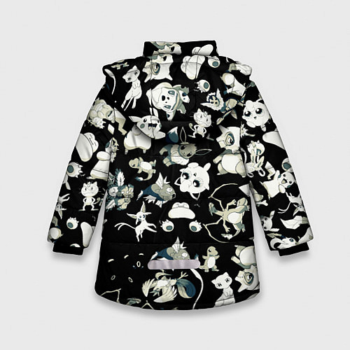 Зимняя куртка для девочки Пикачу и сборник аниме покемонов / 3D-Черный – фото 2