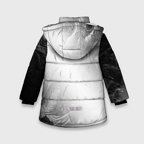 Зимняя куртка для девочки FNAF glitch на светлом фоне по-вертикали / 3D-Черный – фото 2