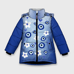 Куртка зимняя для девочки Незабудка, цвет: 3D-черный
