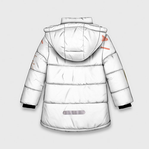 Зимняя куртка для девочки Make love - not war / 3D-Светло-серый – фото 2