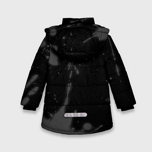 Зимняя куртка для девочки Counter-Strike 2 glitch на темном фоне по-вертикал / 3D-Черный – фото 2