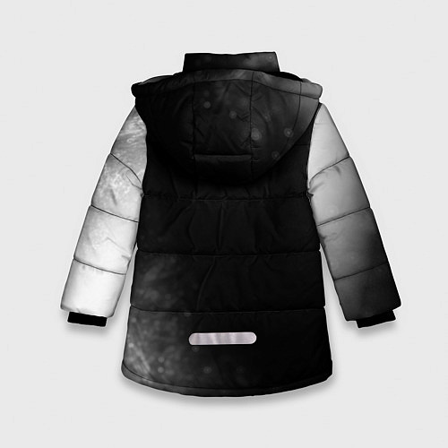 Зимняя куртка для девочки Apex Legends glitch на темном фоне по-вертикали / 3D-Черный – фото 2