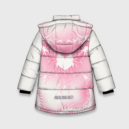 Зимняя куртка для девочки Сердце сколопендры / 3D-Черный – фото 2