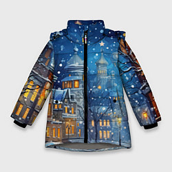 Зимняя куртка для девочки Новогоднее настроение город