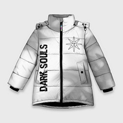 Зимняя куртка для девочки Dark Souls glitch на светлом фоне вертикально